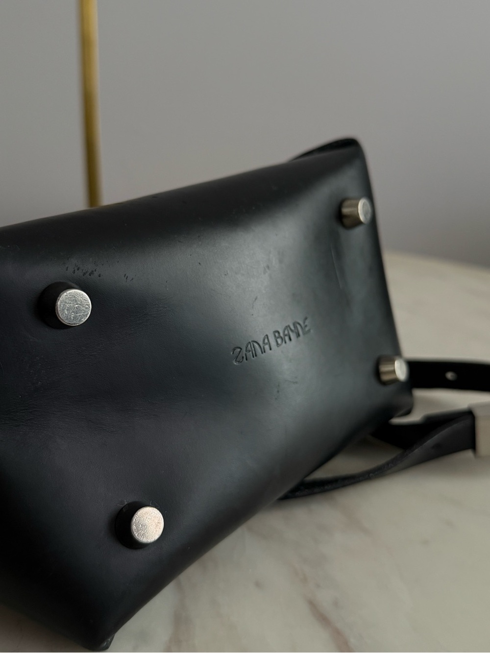 Zana Bayne Mini Pentagram Leather Handbag With Silver Hardware Sexy Statement OS - Picture 9 of 11